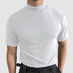 Black Soft Stretch Cotton Crew Neck T-Shirt for Men | Regular Fit
