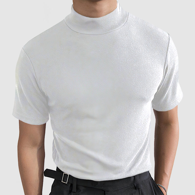 Black Soft Stretch Cotton Crew Neck T-Shirt for Men | Regular Fit