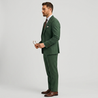 Navy Blue Tailored Formal Three Piece Blazer Waistcoat Trouser Suit for Men