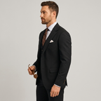 Navy Blue Tailored Formal Three Piece Blazer Waistcoat Trouser Suit for Men