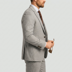 Navy Blue Tailored Formal Three Piece Blazer Waistcoat Trouser Suit for Men