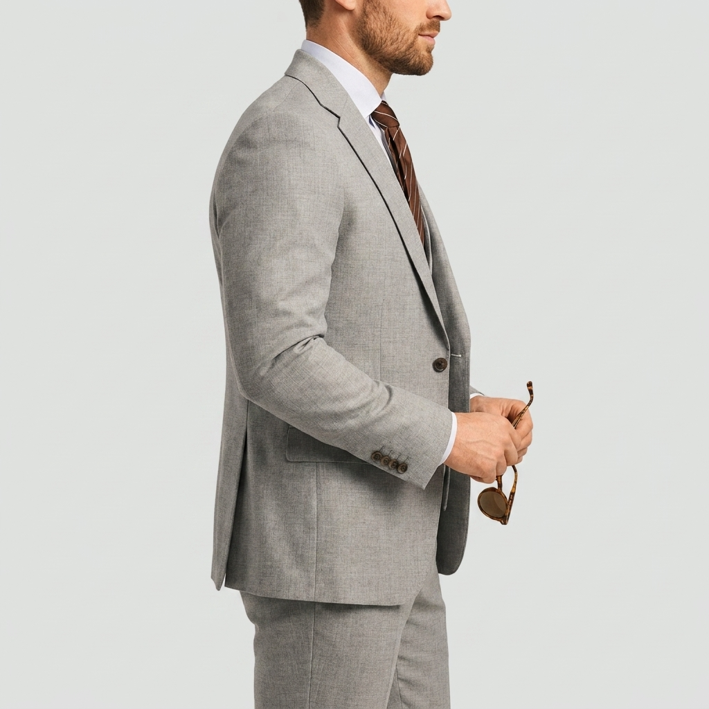 Navy Blue Tailored Formal Three Piece Blazer Waistcoat Trouser Suit for Men