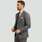 Navy Blue Tailored Formal Three Piece Blazer Waistcoat Trouser Suit for Men