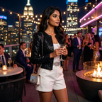 Sequin Cropped Collarless Open Front Blazer for Women | Evening Occasion