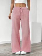 Striped Wide Flare Trousers for Women | Beach Summer