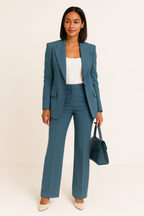 Blue Tailored Blazer Trouser Coord Set for Women | Two Piece Set