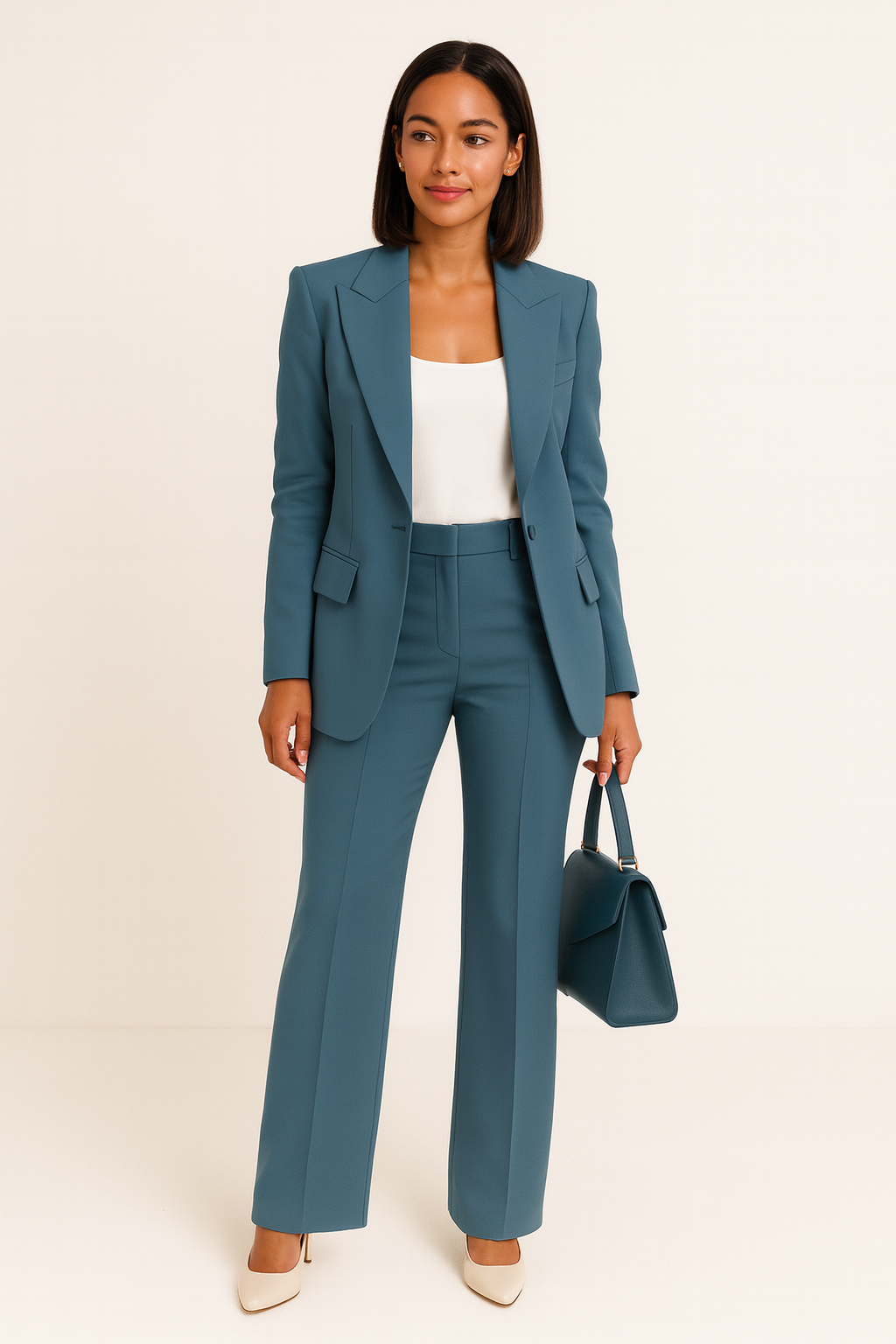 Blue Tailored Blazer Trouser Coord Set for Women | Two Piece Set