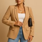 Fitted Slim Cut Tailored Blazer Jacket for Women | Office and Casual Wear