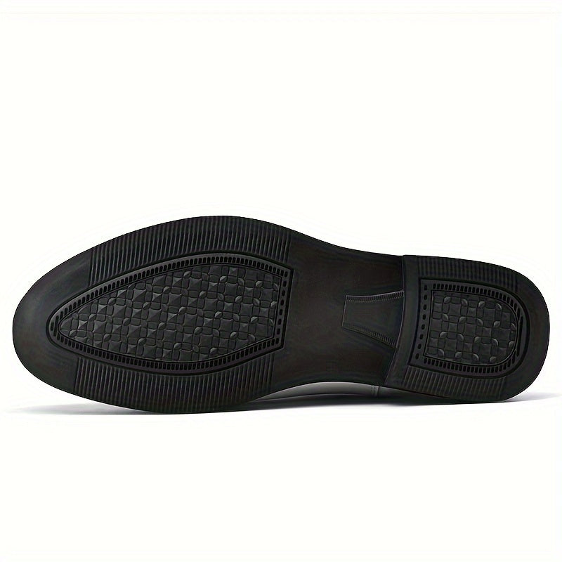 Black Side Zip Ankle Boots with Warm Plush Lining for Men | Winter Wear