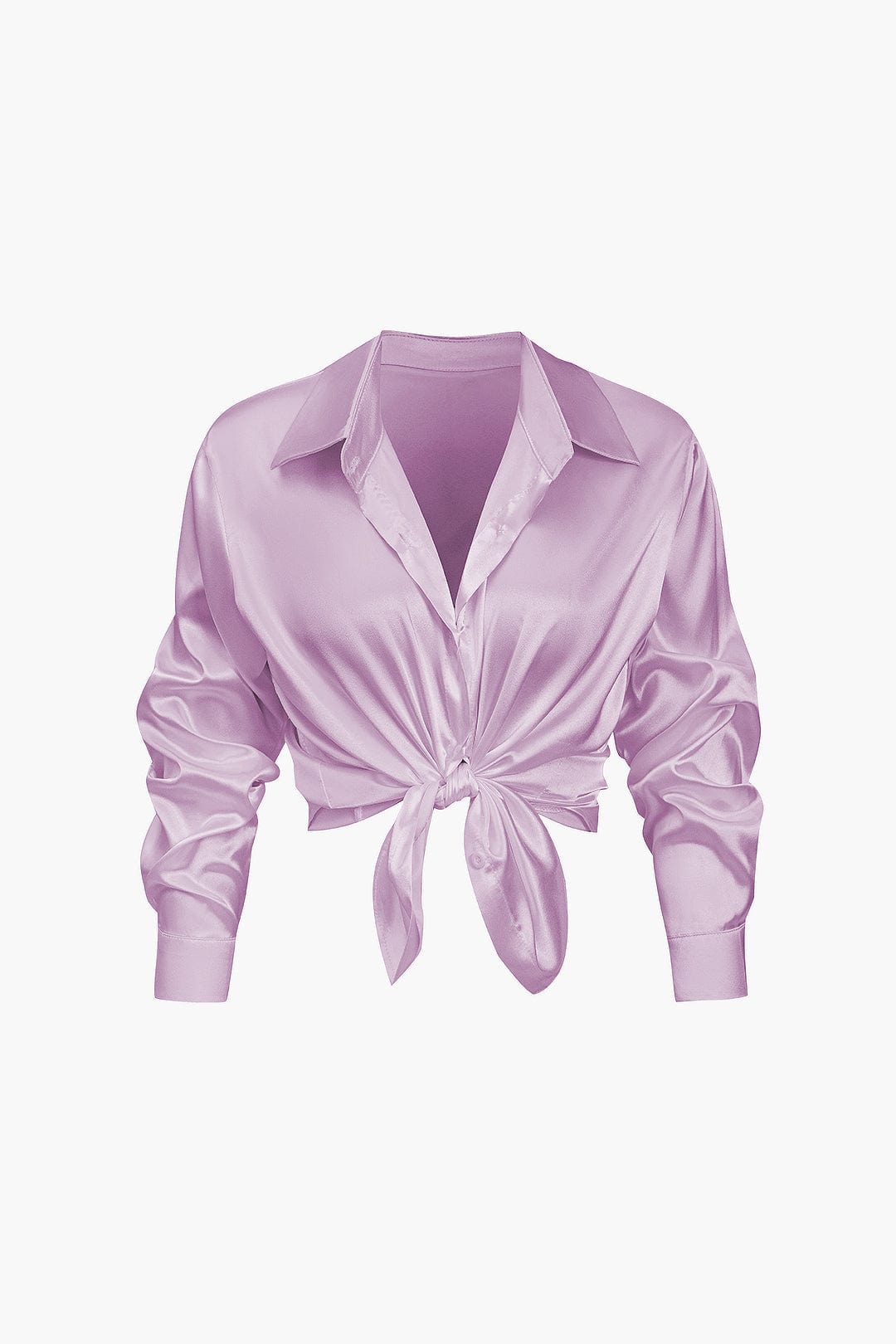 Women Blouse | Long sleeve with collar and front tie detail
