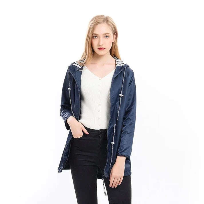 Lightweight Hooded Mackintosh Raincoat for Women | All Season Rainwear