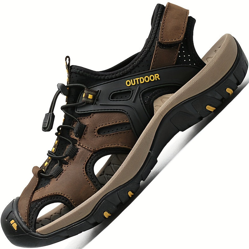 Closed Toe Reinforced Hiking Sandals for Men | Adjustable Trail Fit