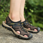 Closed Toe Reinforced Hiking Sandals for Men | Adjustable Trail Fit