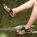 Closed Toe Reinforced Hiking Sandals for Men | Adjustable Trail Fit