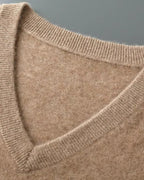 Fine Knit V-Neck Sleeveless Jumper for Men | Autumn Winter Collection