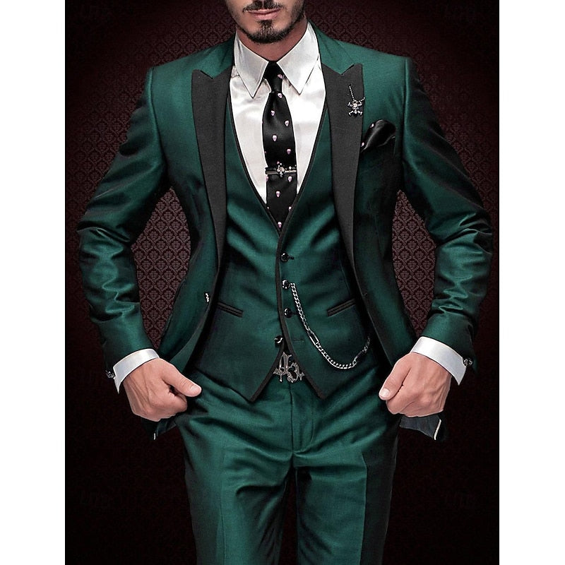 Tailored Three Piece Waistcoat Suit Set for Men | Formal Occasion Wear