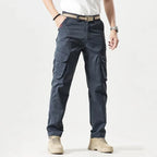 Cargo Straight Leg Trousers for Men | All-Season Woven Fabric