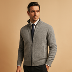 Zip Front Casual Knit Cardigan for Men | Everyday Sport Style