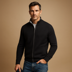 Zip Front Casual Knit Cardigan for Men | Everyday Sport Style