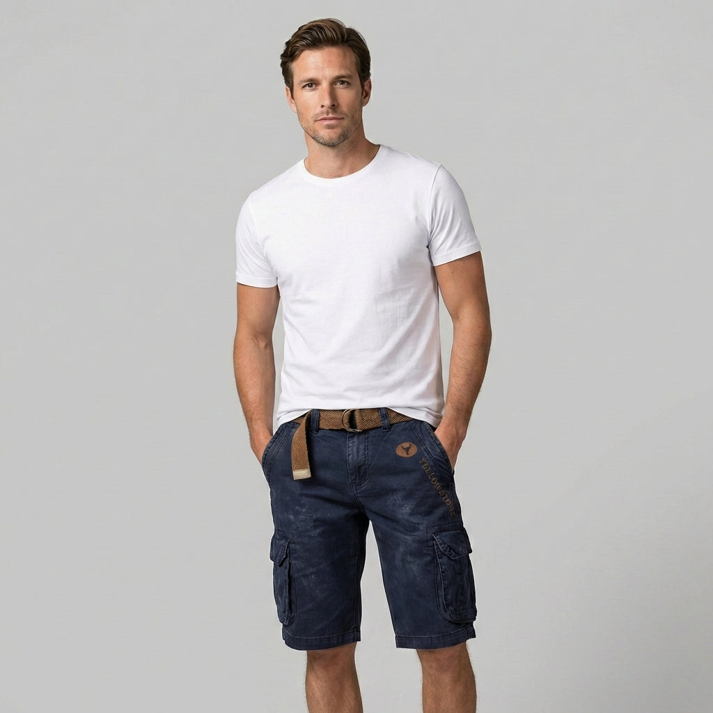 Men Cargo Shorts | Knee-length with side pockets and relaxed fit