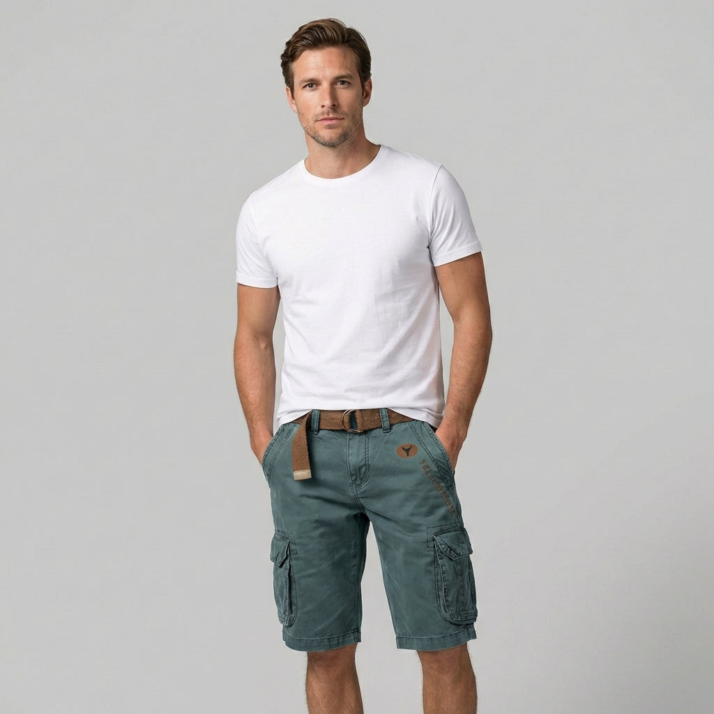 Men Cargo Shorts | Knee-length with side pockets and relaxed fit