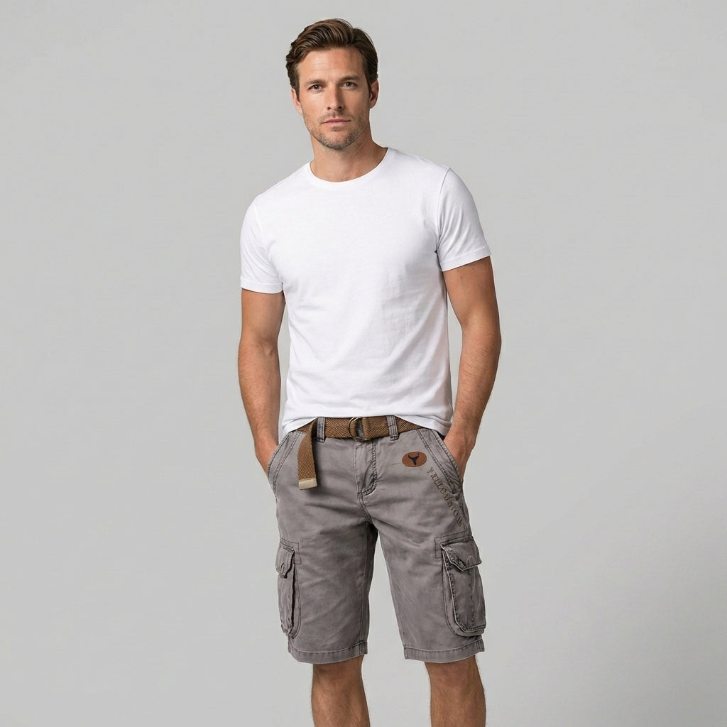 Men Cargo Shorts | Knee-length with side pockets and relaxed fit