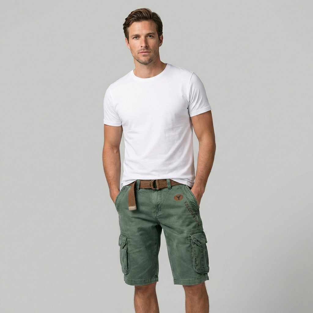 Men Cargo Shorts | Knee-length with side pockets and relaxed fit