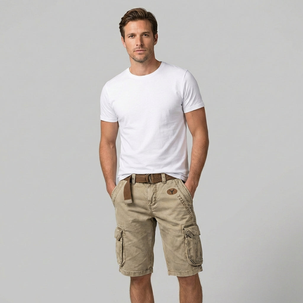 Men Cargo Shorts | Knee-length with side pockets and relaxed fit