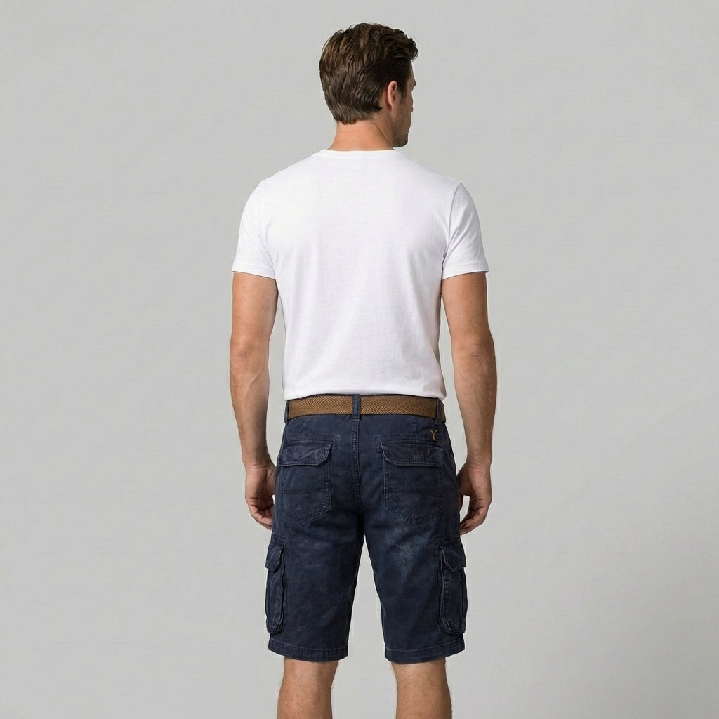 Men Cargo Shorts | Knee-length with side pockets and relaxed fit