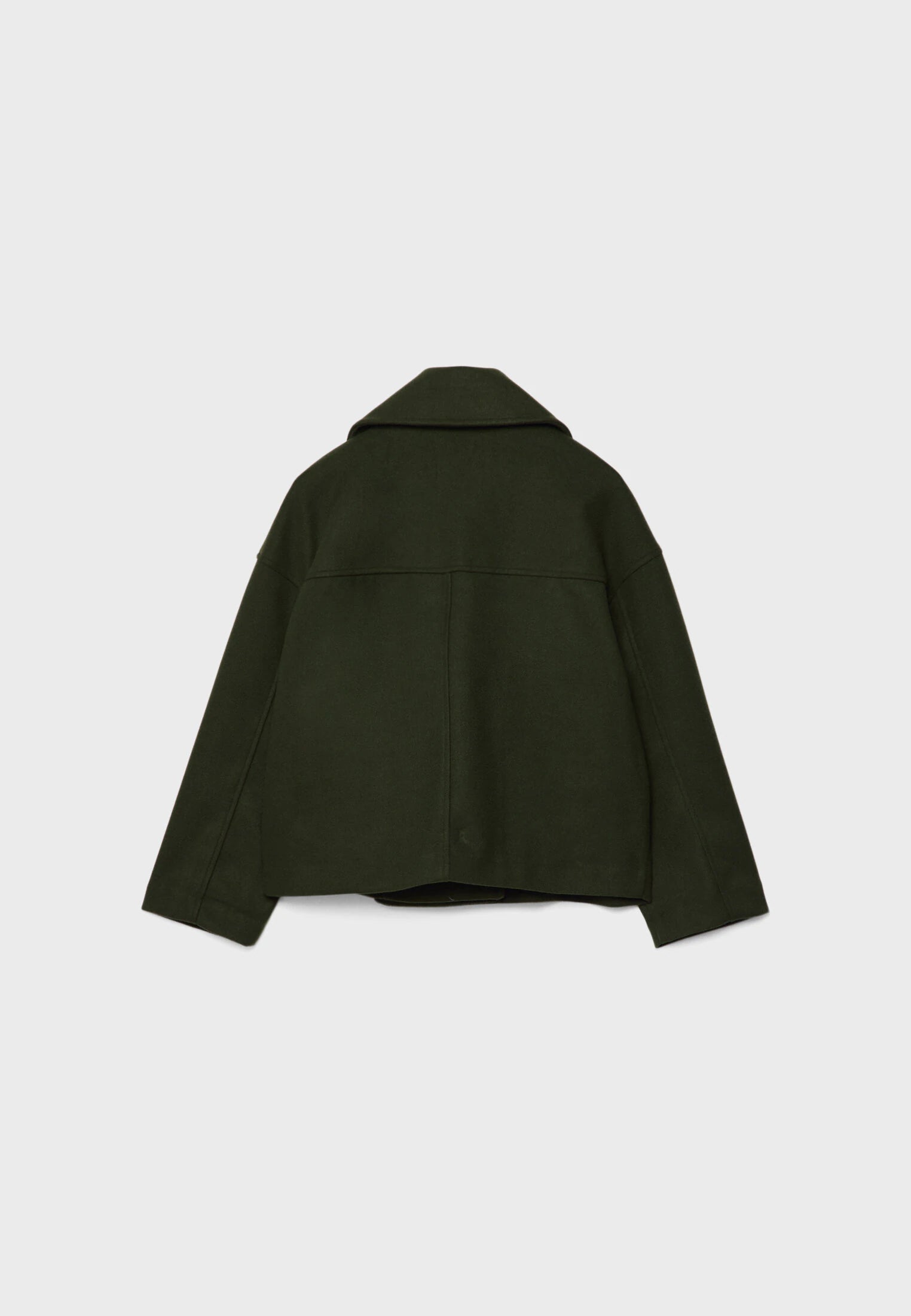 Women Coat | Short double-breasted with lapel collar