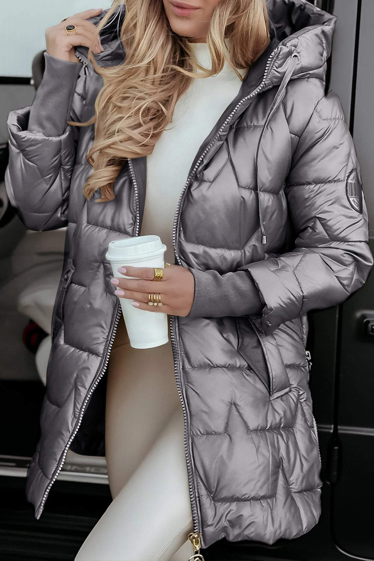 Cotton Blend Regular Fit Autumn Jacket for Women | Casual Outerwear Collection