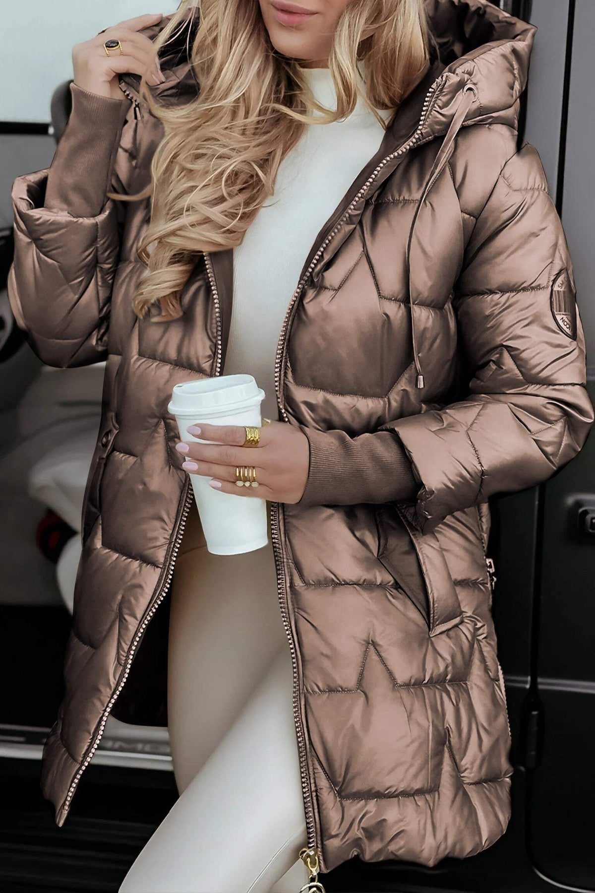 Cotton Blend Regular Fit Autumn Jacket for Women | Casual Outerwear Collection