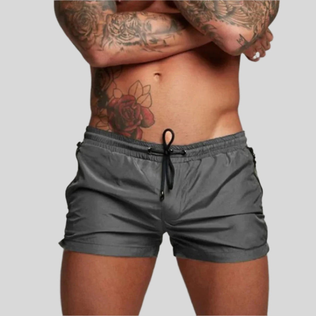 Men's Drawstring Swim Shorts in Synthetic Fabric | Summer Beach