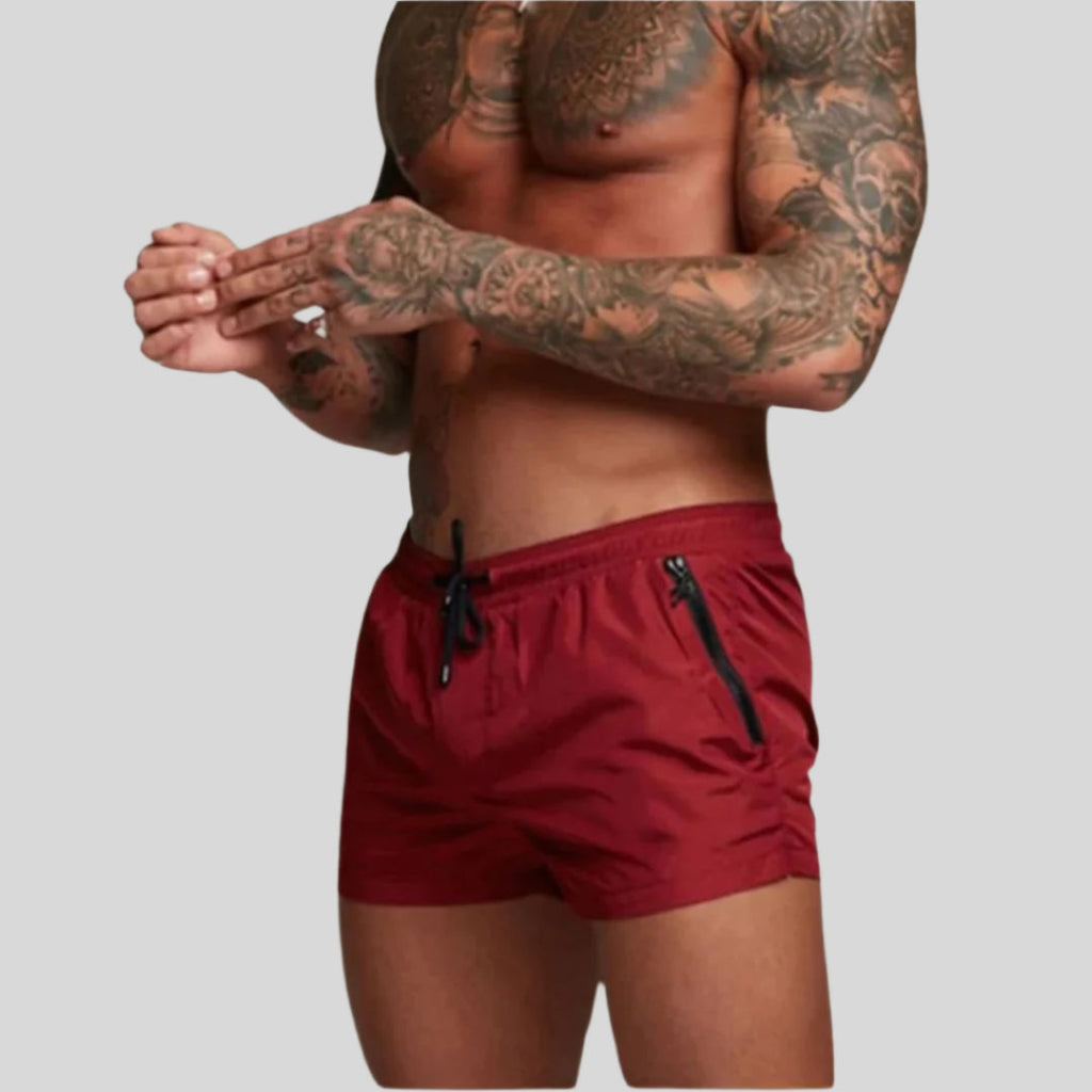 Men's Drawstring Swim Shorts in Synthetic Fabric | Summer Beach