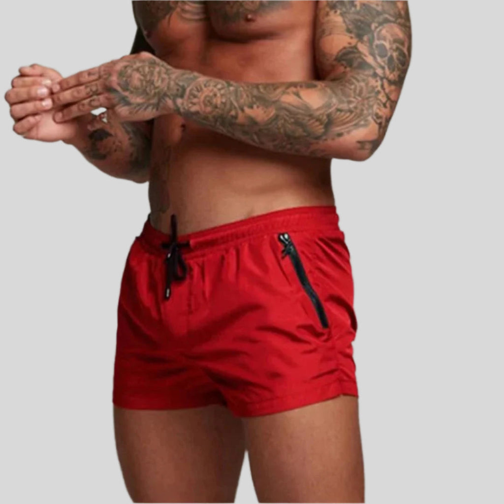 Men's Drawstring Swim Shorts in Synthetic Fabric | Summer Beach