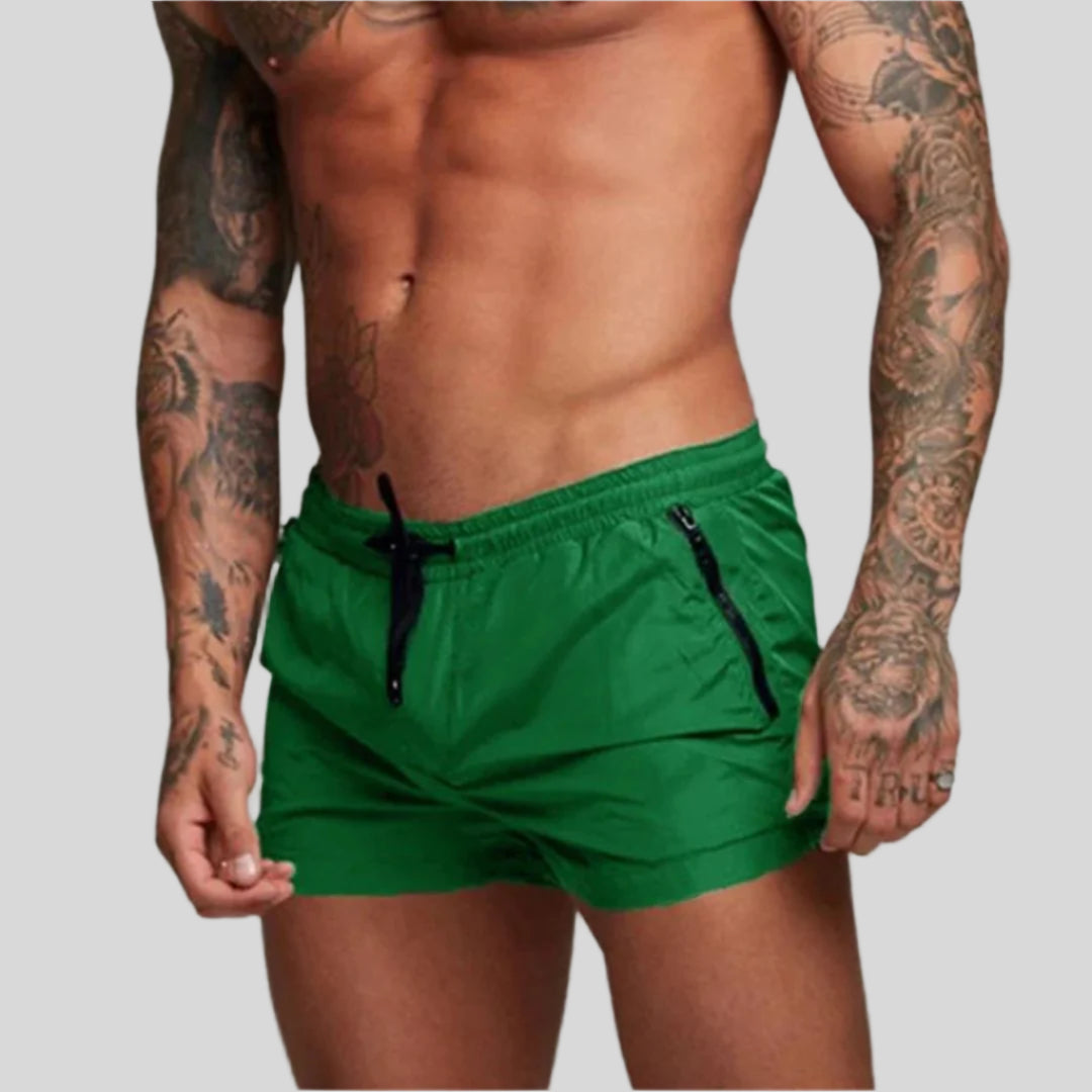 Men's Drawstring Swim Shorts in Synthetic Fabric | Summer Beach