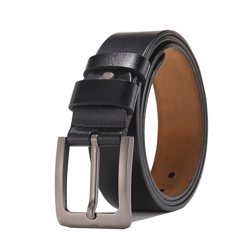 Leather Pin Buckle Belt with Adjustable Fit for Men