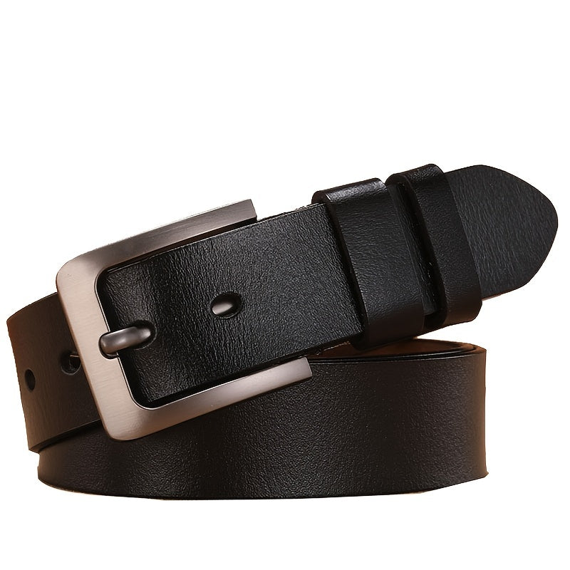 Leather Pin Buckle Belt with Adjustable Fit for Men