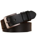 Leather Pin Buckle Belt with Adjustable Fit for Men