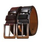 Leather Pin Buckle Belt with Adjustable Fit for Men