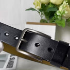 Leather Pin Buckle Belt with Adjustable Fit for Men