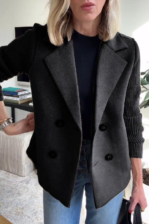 Knit Double Breasted Blazer for Women | Smart Casual All Season