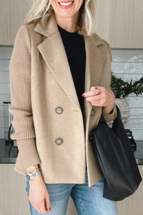 Knit Double Breasted Blazer for Women | Smart Casual All Season