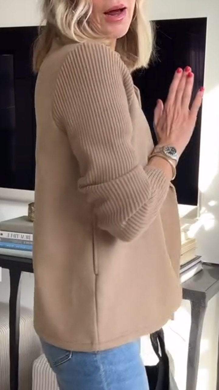 Knit Double Breasted Blazer for Women | Smart Casual All Season