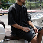 Loose Fit Cotton Crew Neck Tee and Shorts Set for Men | Summer Loungewear
