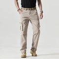 Cargo Straight Leg Trousers for Men | All-Season Woven Fabric