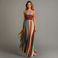 Pleated Strapless Maxi Dress for Women | Summer Occasion