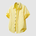 Green Linen Regular Fit Short Sleeve Shirt for Men | Chest Pocket