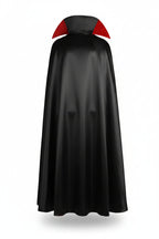 Black and Red Stand Collar Vampire Cape for Men | Halloween Fancy Dress Costume