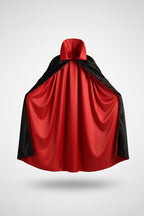 Black and Red Stand Collar Vampire Cape for Men | Halloween Fancy Dress Costume